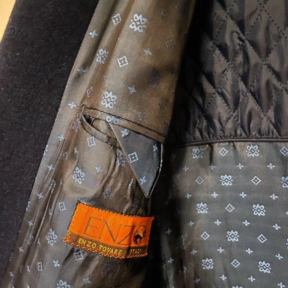 Mens Enzo wool coat - Picture 2 of 4